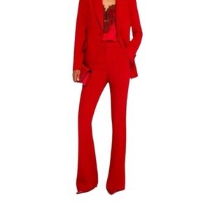 Theory Red Women's Flare Pantsuit